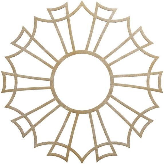 28"OD x 9 7/8"ID x 1/4"T Augustus Wood Fretwork Pierced Ceiling Medallion, Birch