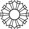 thumbnail image 1 of 28"OD x 9 7/8"ID x 3/4"P Augustus Architectural Grade PVC Pierced Ceiling Medallion, Black, 1 of 10