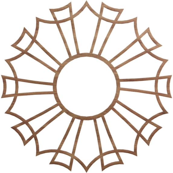 28"OD x 9 7/8"ID x 3/8"T Augustus Wood Fretwork Pierced Ceiling Medallion, Walnut