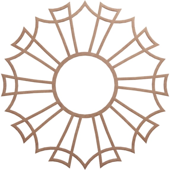 28"OD x 9 7/8"ID x 3/8"T Augustus Wood Fretwork Pierced Ceiling Medallion, Wood (Paint Grade)