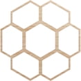 thumbnail image 1 of 28"OD x 9 7/8"ID x 3/8"T Florin Wood Fretwork Pierced Ceiling Medallion, Alder, 1 of 3