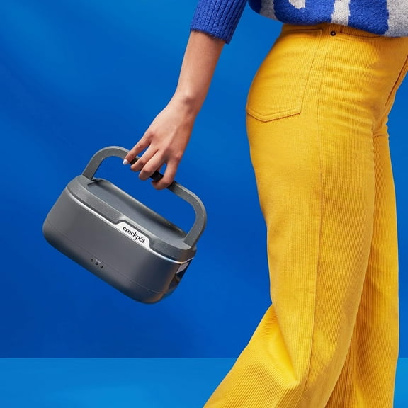 28-Ounce Mini Electric Heated Lunch Box, Portable Food Warmer, Perfect for Travel, Car, On-the-Go, Keeps Food Warm, Spill-Free, Dishwasher-Safe, Ideal Gift for Men and Women, Gray