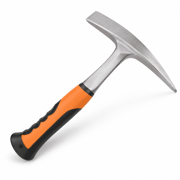 28 Oz Forged Steel Rock Pick Hammer with Pointed and Blunt Heads