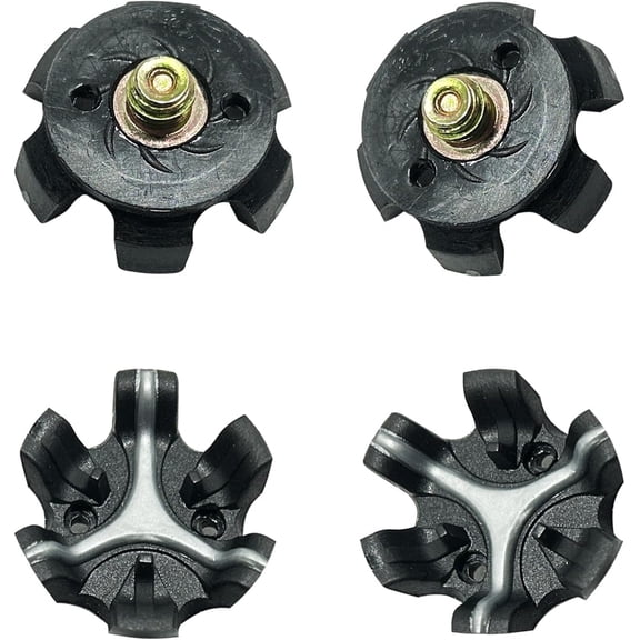 28 PCS Replacement Golf Cleats Large Metal Thread Screw in Golf Spikes Replacements Golf Shoe Spikes (Black/Gray)