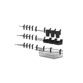 Hyper Tough 28-Piece Slatwall Accessories Organizer Kit for Garage, Workshop, and Utility Space