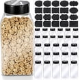 thumbnail image 1 of 28 Pack 16 oz Plastic Spice Jars with Cap, Clear Empty Square Bottle Containers Reusable Large Seasoning Powder Storage Jars with Shaker Flip Lid and Stickers for Kitchen Storing Salt, 1 of 8