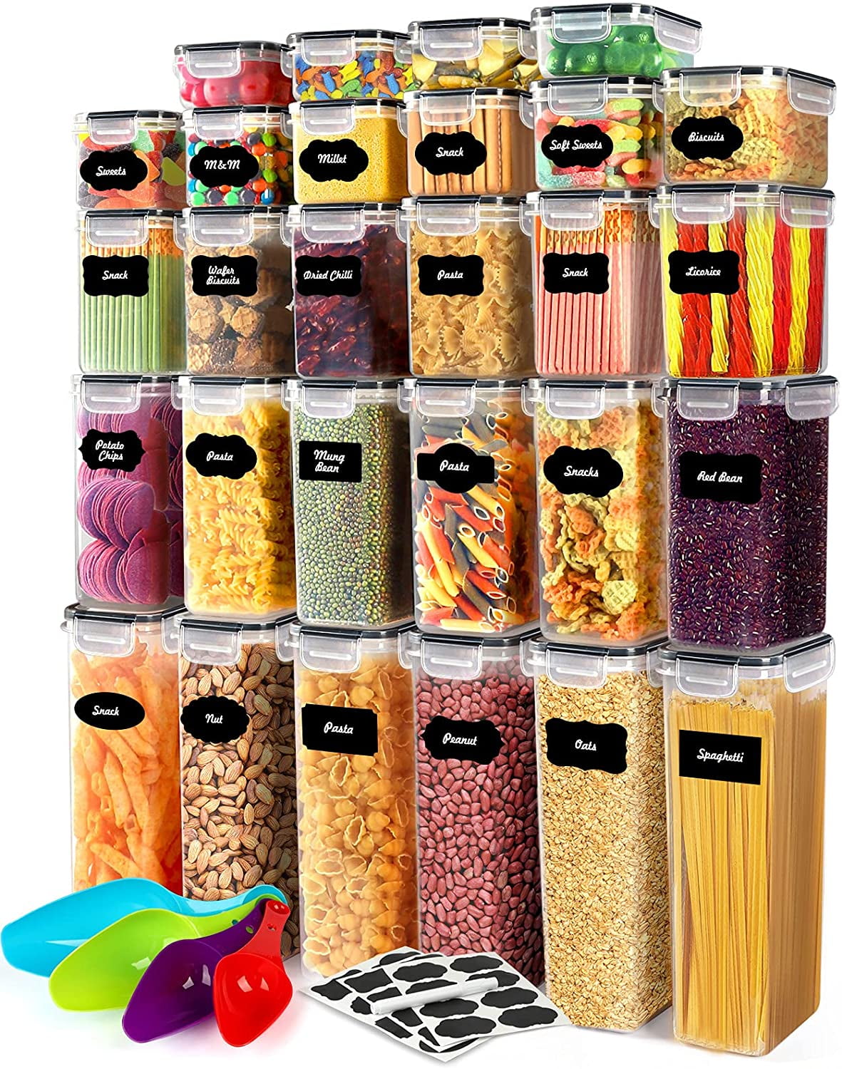LARGE SET 28 Pc Airtight Food Storage Containers with Lids (14 Contain –  Reliable retailers