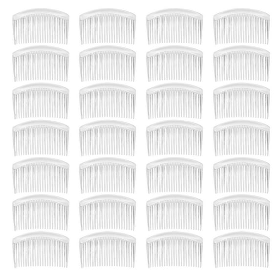 28 Pack Black Small Plastic Hair Side Comb With Long Teeth Hairpins Grips Barrettes Clamps Bows for Women Bridal Wedding Veil Decorative Headpiece French Twist Updo Bun Accessories