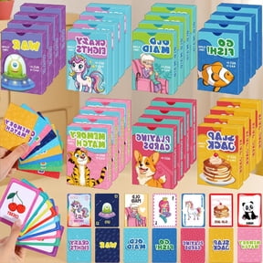 28 Pack Card Games Set, Go Fish, Old Maid, Crazy Eights, Match, Slap Jack, War, Animal Playing Cards for 3+
