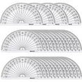 thumbnail image 1 of 28 Pack Clear 180 Degree Plastic Protractors for Angle Measurement, 10 cm, 1 of 6
