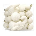 thumbnail image 1 of 28-Pack Flocked Shaped Christmas Balls Decorative Ornaments for Christmas Tree, 1 of 7