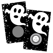 28 Pack Ghost Scratch Off Game Cards for Halloween Party, Little Boo Baby Shower & Spooky Prize Drawings by Paper Clever Party