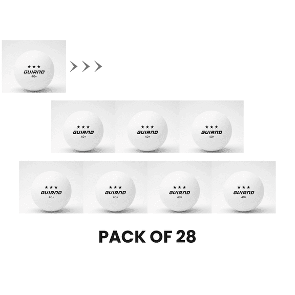 Ping Pong Balls 3-Star White ABS 28 Pack 40mm