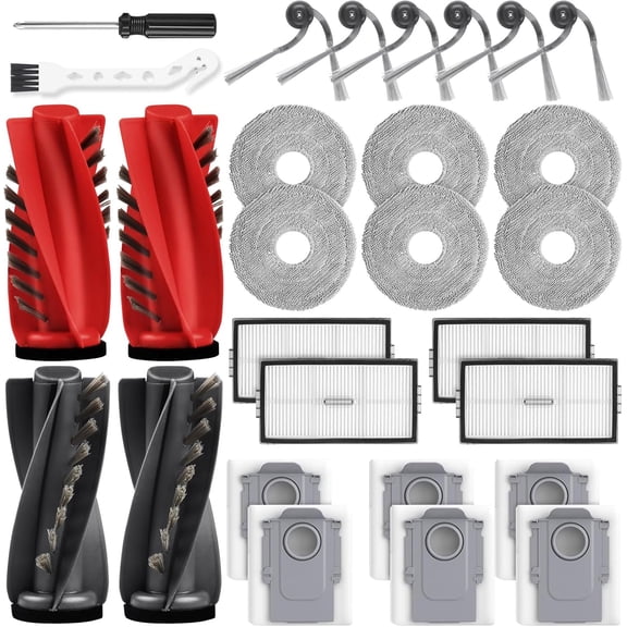 28 Pack Replacement Accessories for Roborock Saros 10R Robot Vacuum Cleaner