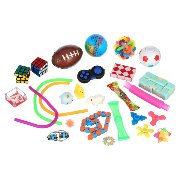 (60 Pcs) Fidget Toys Fidgets Sensory Toys Pop Its It Party Favors Figette  Toy Pack Bulk Box Stress Autism Autistic for Kids Children Boys Girls  Adults