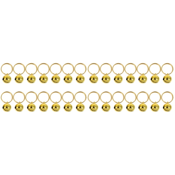 FONDOTIN 28-Pack Golden Copper Bell Decorations for Wall and Door, Perfect for Festivals, Holidays, and Seasonal Celebrations
