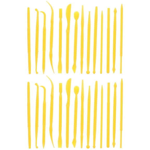 CRILSTYLEO Pottery Modeling Tools Plastic For Beginners 28Pcs 5.1In