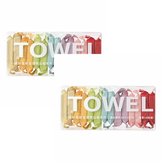 28 Pcs Disposable Compressed Towels, Color Pocket Travel Towels, Travel Towel Tablets for Adults,Portable Travel Wash Cloth for Outdoor Camping Hiking Sport Hotel Beauty Salon