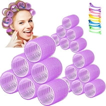 28 Pcs Hair Rollers, Self Grip Hair Curlers Set for Long Hair with Colored Clips, No heat Salon Hairdressing Curlers Rollers for Women