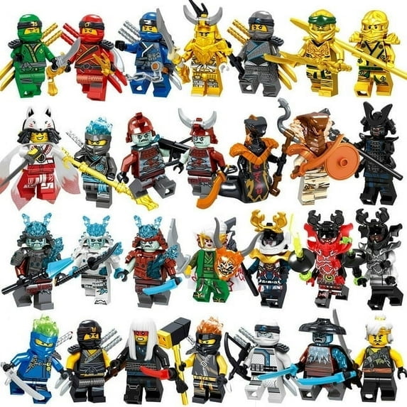28 Pcs MOC Ninja Blizzard Samurai Building Blocks Toy Set, Zane Kai Jay Ghost Faced Warrior Figures, Fun Gift for