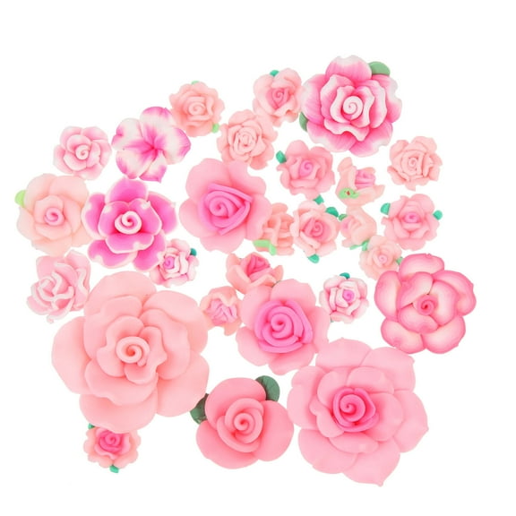 28 Pcs Phone Cases Polymer Clay Flower Set Design