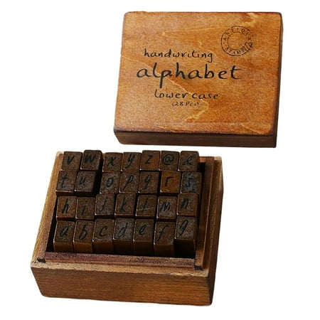 28 Pcs/ Rubber Stamps Set Making ,Scrapbook Supplies ,Educational Toys - Choose Alphabet Stamps/Number Symbol Stamps - Cursive lowercase