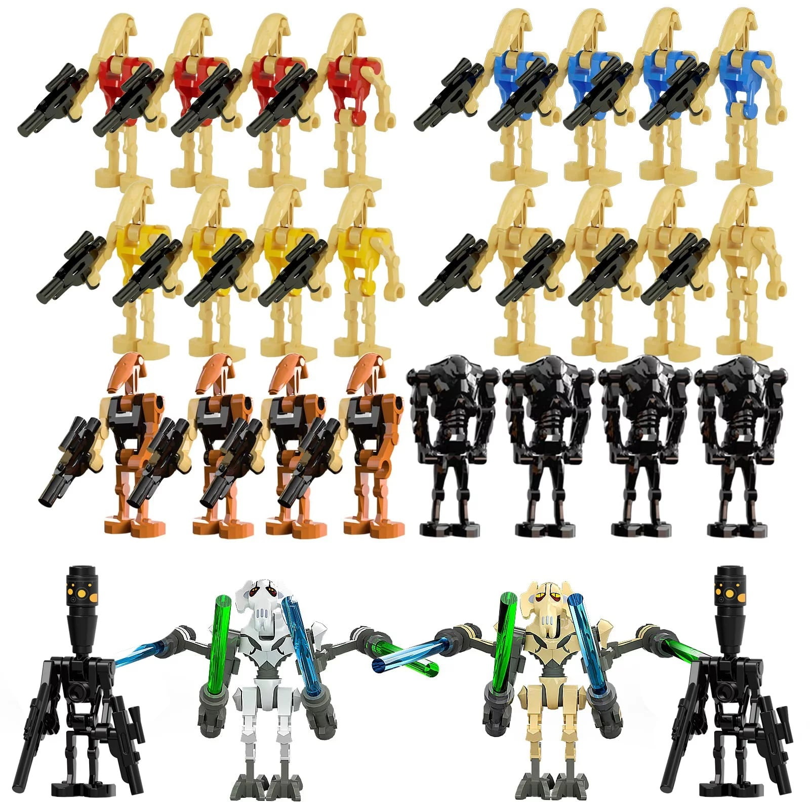 8 Pcs Space Wars Action Figures Building Blocks Set, 1.77Inch Clone  Troopers Minifigures Building Blocks Toy for Boys Kids Teens Birthday Party  Gift 