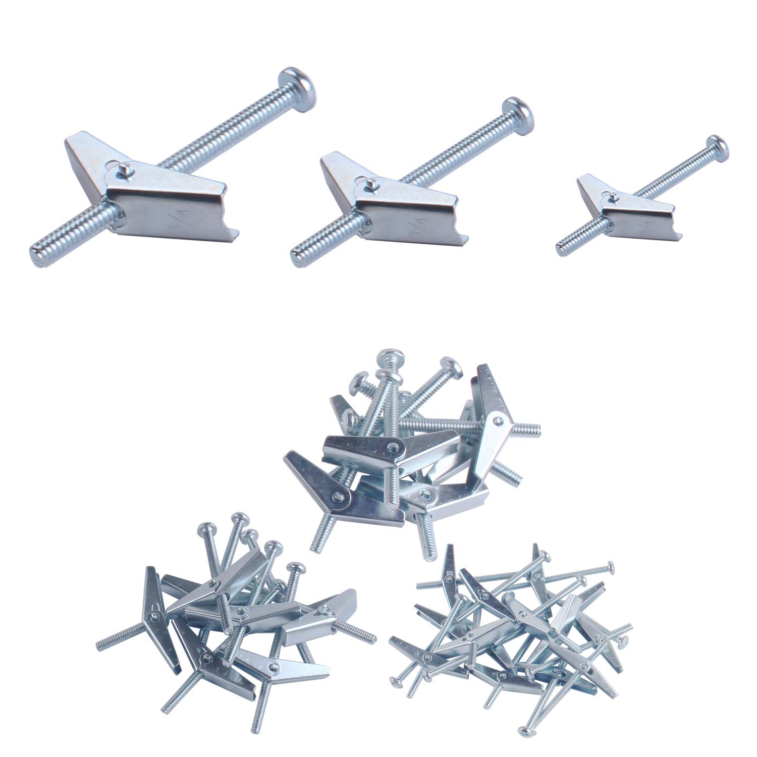 28 Pcs Toggle Bolt and Wing Nut Assortment Kit for Hanging Heavy Items ...