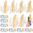 thumbnail image 1 of 28 Pcs Unfinished Blank Wooden Guitar Slices - Electric Guitar Cutouts with 7 Sets Pigments, Pre-Cut Guitar Toys for Crafts Class & Birthday DIY Activity, 1 of 5
