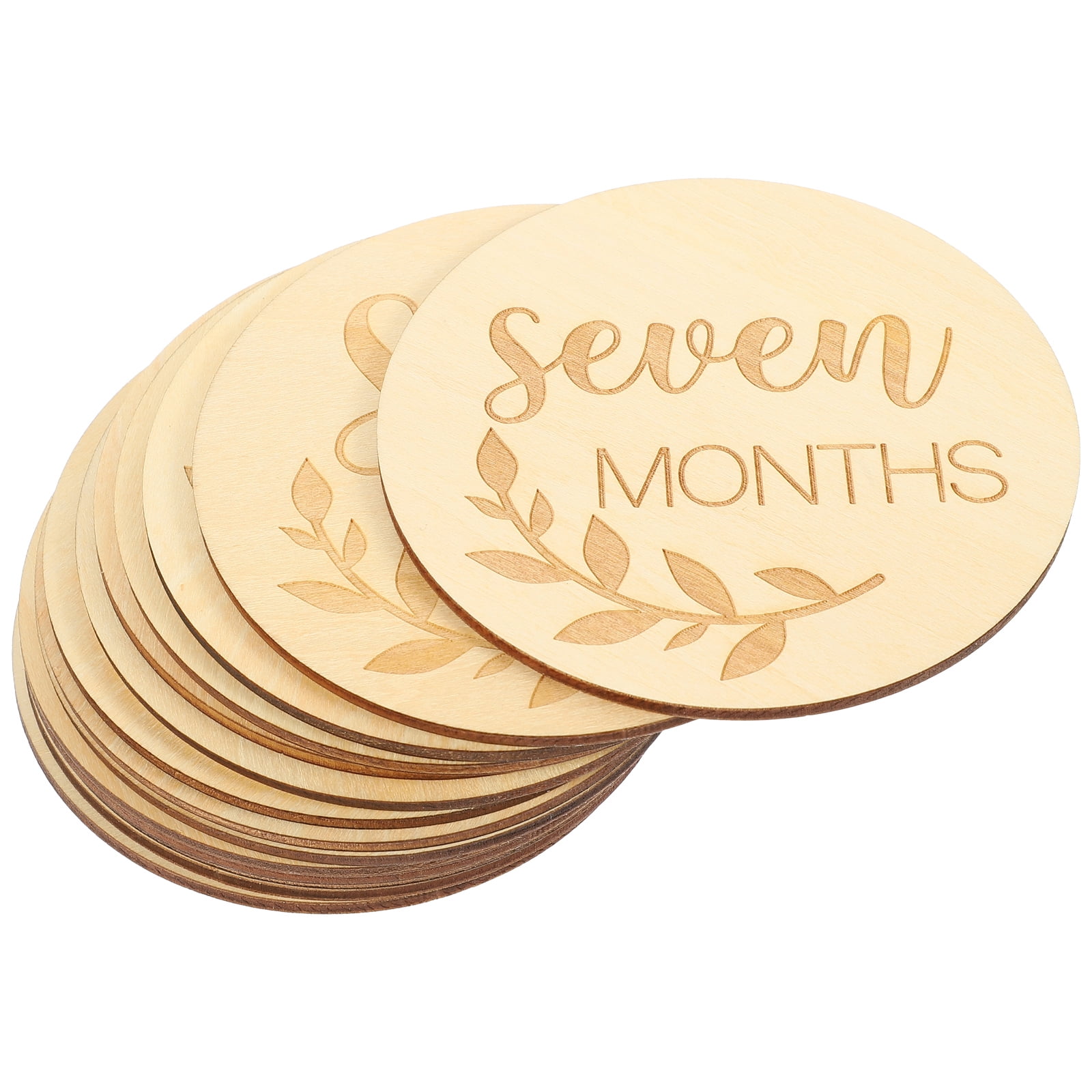 28 Pcs Wood Baby Monthly Milestones Wooden Baby Monthly Milestone Cards