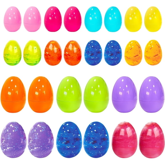 28-Piece Assorted Jumbo Iridescent Easter Eggs For Kids Basket Fillers Easter Hunt Games And Party Favors