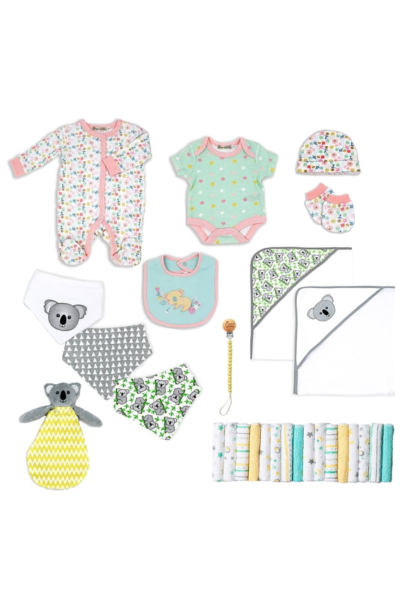28 Piece Baby Girl Koalas Infant Apparel Layette Gift Set, 0-3M
