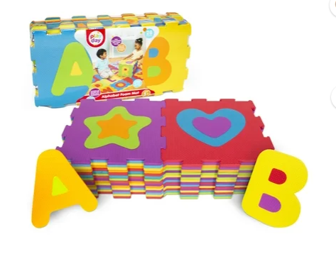 28-Piece Foam Play Mat Set - Interlocking Learning Tiles for Toddlers & Preschoolers