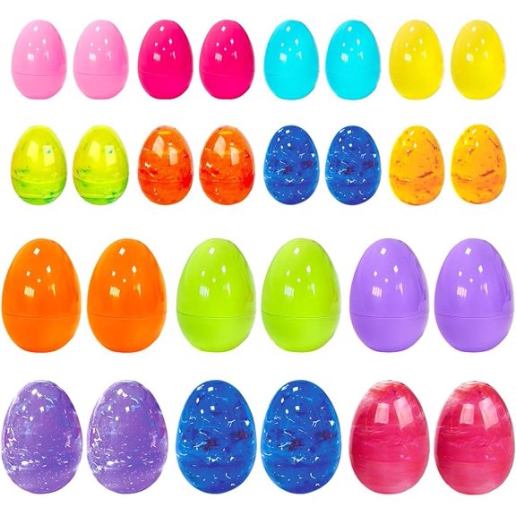 28 Piece Iridescent Marble Easter Eggs Assorted Sizes