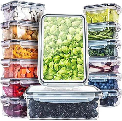28-Piece Plastic Food Storage Containers with Lids (14 Containers & 14 ...
