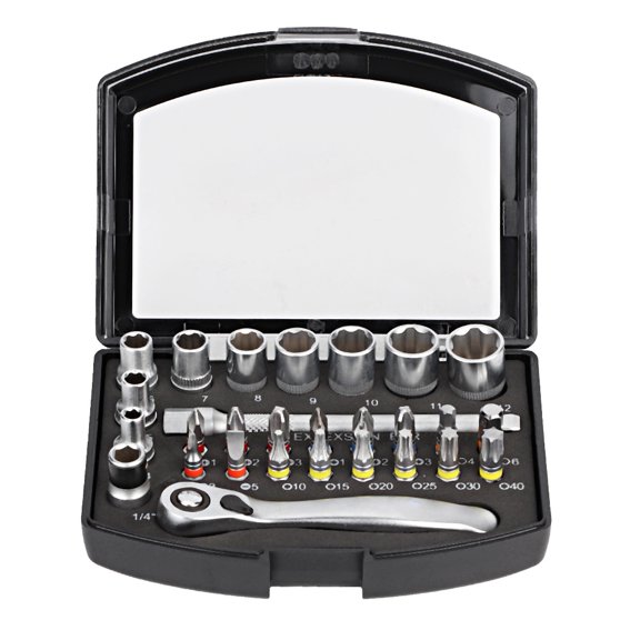 28-Piece Portable Mini Precision Ratchet Wrench Set - Compact and Practical Tool Kit for Precise Applications