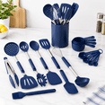 28-Piece Silicone Kitchen Utensil Set with Stainless Steel Handles ...