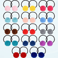 thumbnail image 1 of 28 Pieces Pom Hair Ties Hair Bands Ponytail Hair Accessories for Girls Favor, Assorted Colors, 1 of 5