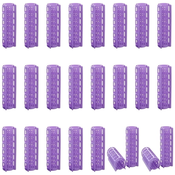 28 Pieces Snap on Hair Roller, Happon Plastic Hair Roller No Heat Curlers Clips for Long Hair Short Hair Styling Salon Hair Curling Tool (Random Color)