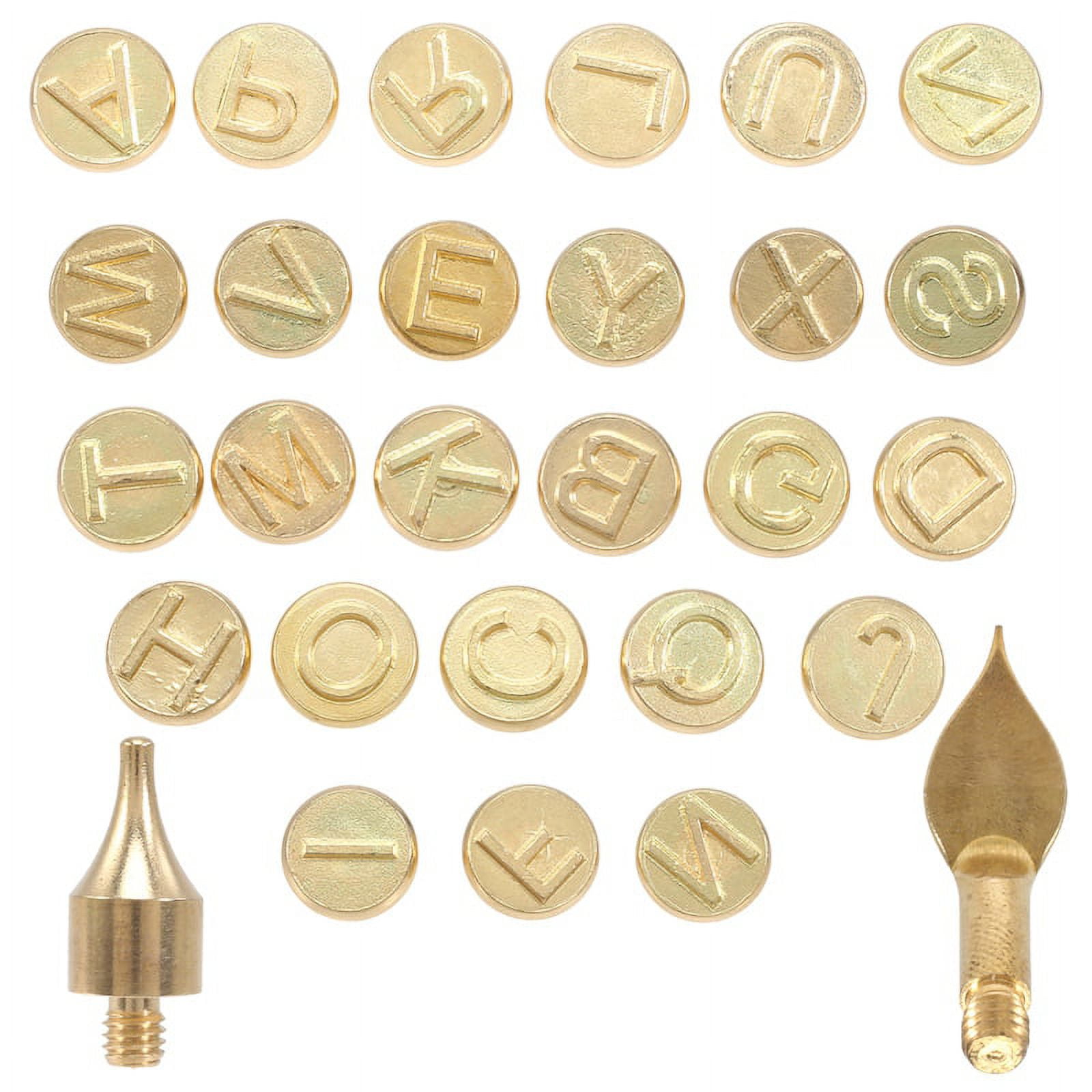 43 Pieces Wood Burning Tip Set Including Letter Number Symbol Wood Burning  Tip Wood Burning Alphabet Tips Alphabet Number Template for DIY Embossing  and Carving Crafts Wood Burning