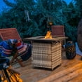 thumbnail image 1 of 28 in Propane Fire Pit Table, 50,000 BTU Auto-Ignition Fire Pit Table, Gas Fire Pits for Outside with Protective Lid, Grey Rattan, CSA Certification for Garden/Patio/Backyard, 1 of 9