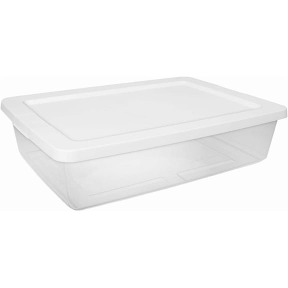 28 Qt Clear Storage Bin With Snap-On Lid