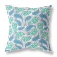 thumbnail image 1 of 28” Red Beige Boho Paisley Indoor Outdoor Throw Pillow, 1 of 4