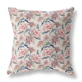 thumbnail image 1 of 28â€ Red Pale Green Roses Indoor Outdoor Throw Pillow, 1 of 2