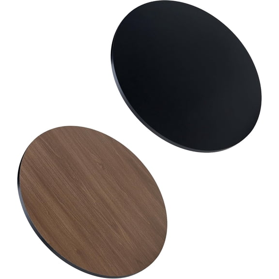 28" Round Table Top,Wood Table Top,Round Wood Tabletop with Walnut & Black,Round Replacement Table Tops,Dining Table Tops for Kitchens, Dining, Coffee and Bar Table, Table Tops Only