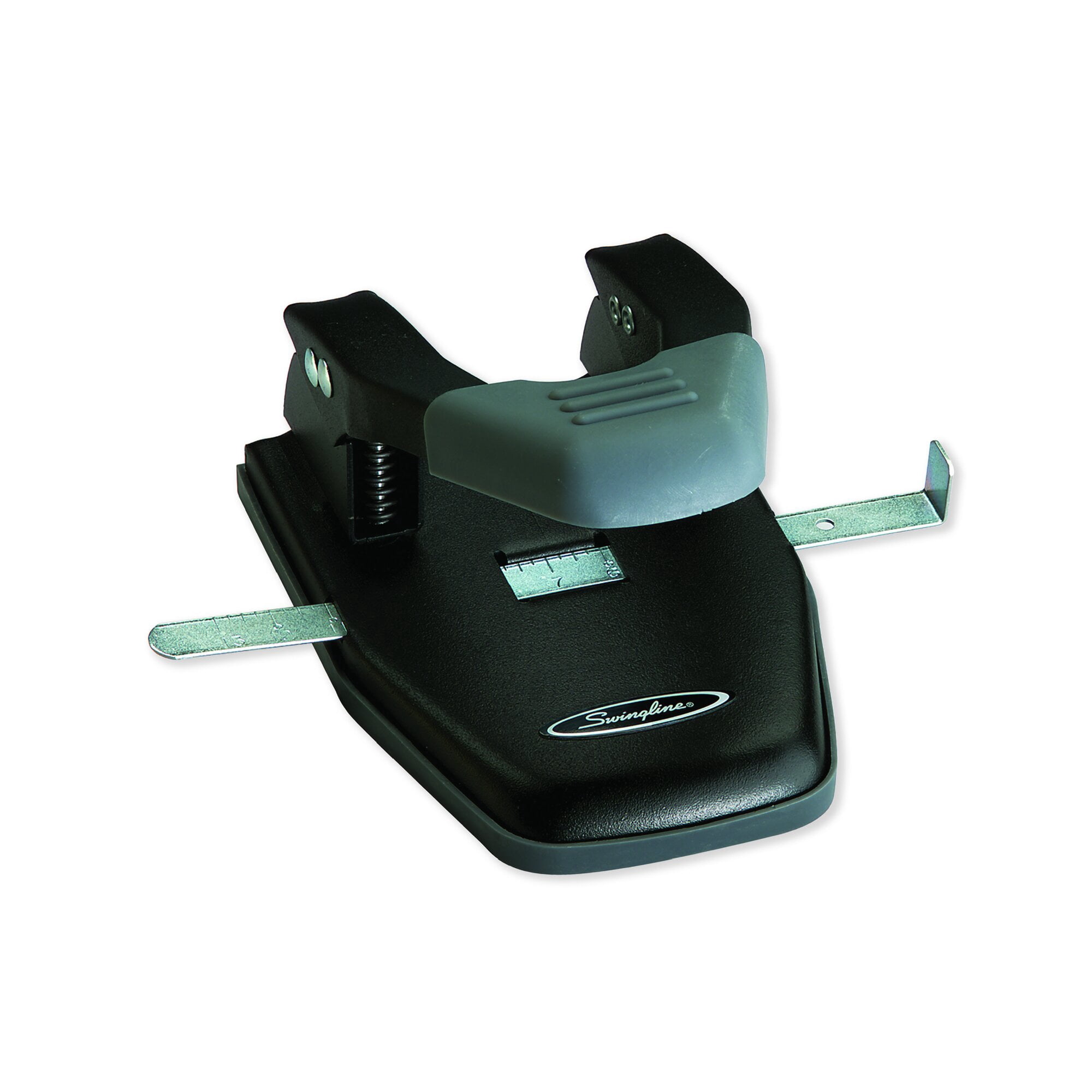 28-Sheet Comfort Handle Steel Two-Hole Punch, 1/4" Holes, Black/gray | Bundle of 5 Each