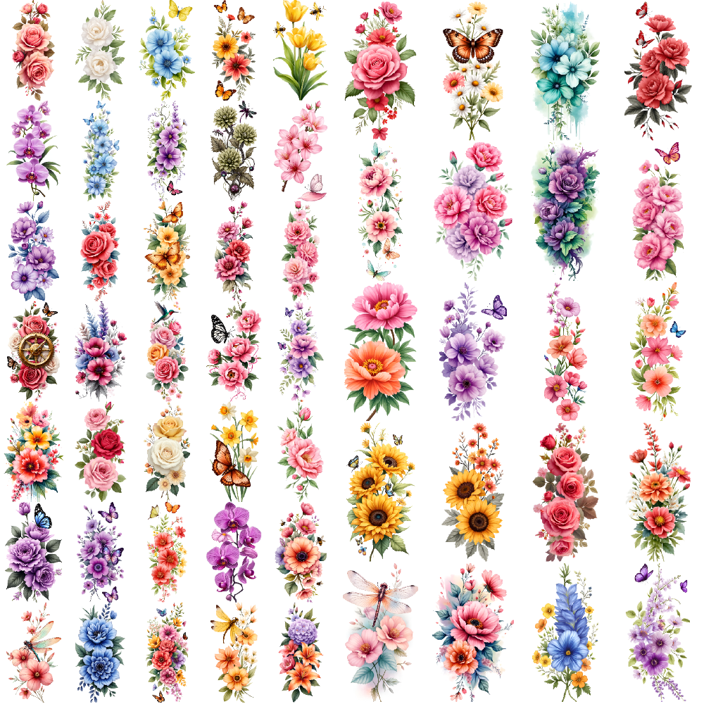 28 Sheets Temporary Tattoo Stickers Waterproof Long Lasting Body ...