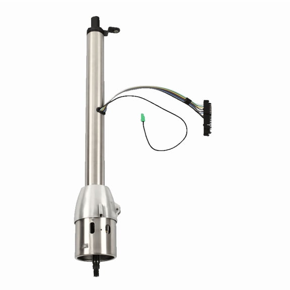 28" Stainless Steel Tilt Automatic Universal Steering Column & Wheel Adapter No Key Natural