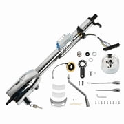 28" Stainless Steel Tilt Automatic Universal Steering Column & Wheel Adapter w/ Key Chorme