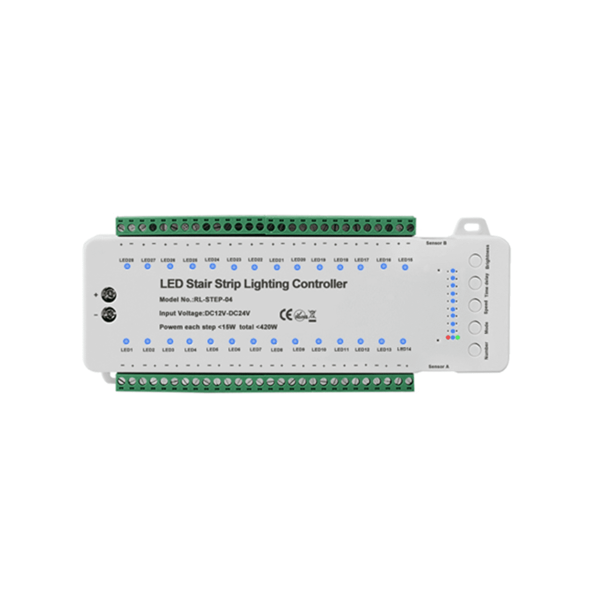 28 Steps Stair Light Controller with Remote Reactive Lighting Stair